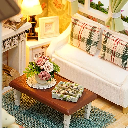 Miniature Dollhouse Kit - 3D Wooden LED Lights