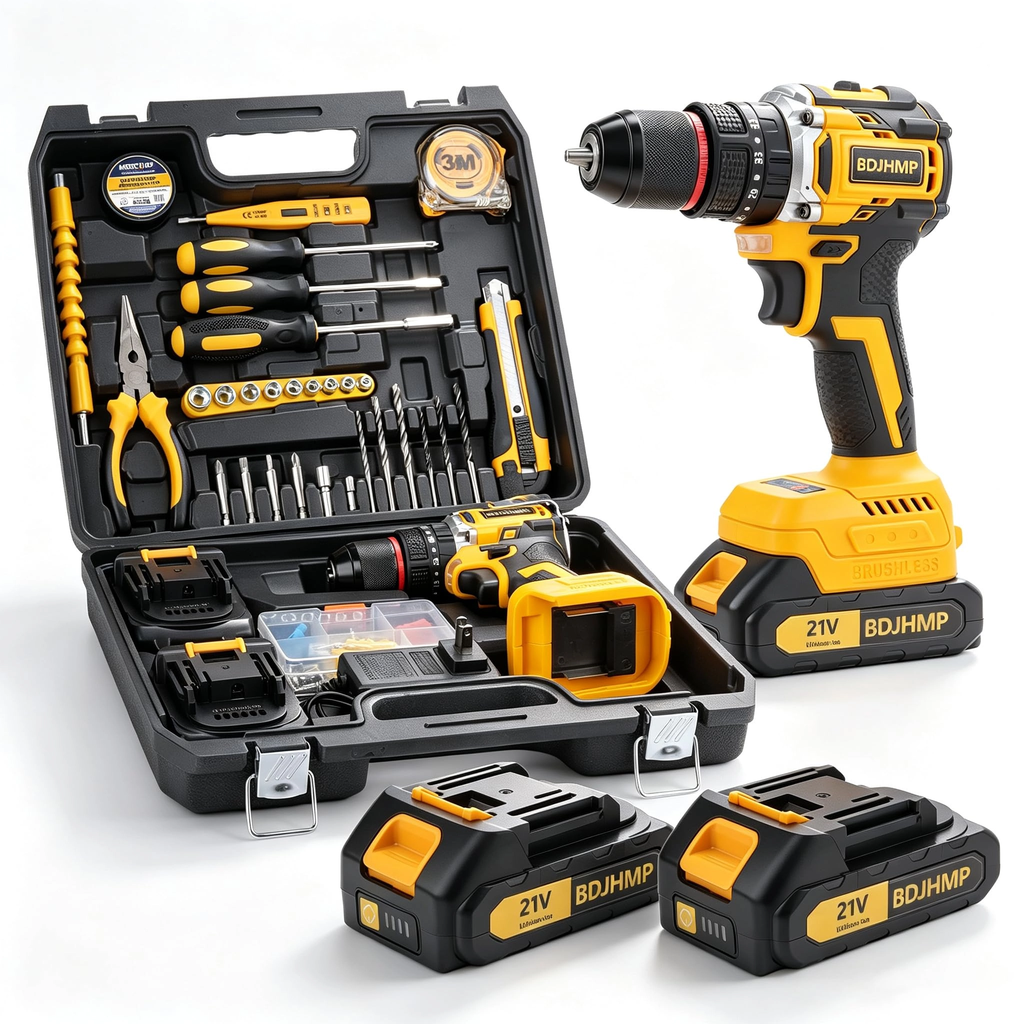 BDJHMP Brushless Compact Drill - 2 * 2000mAh
