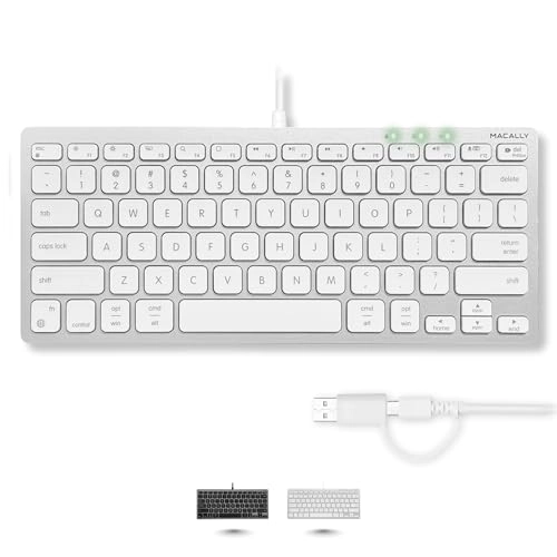 Small Keyboard for Mac - 78-Key MacOS Layout USB-A, USB-C