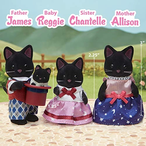 Midnight Cat Family - 4 Figures Plastic Ages 3+