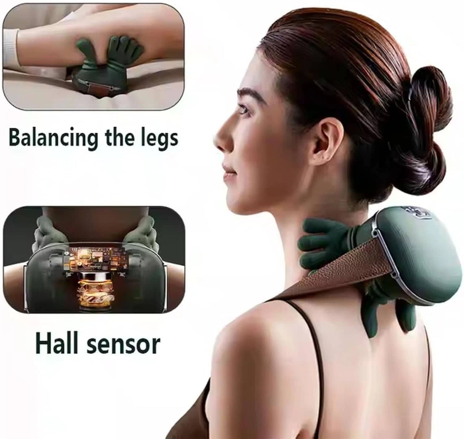 Neck and Shoulder Massager Pillow - 3-Speed 3D Kneading