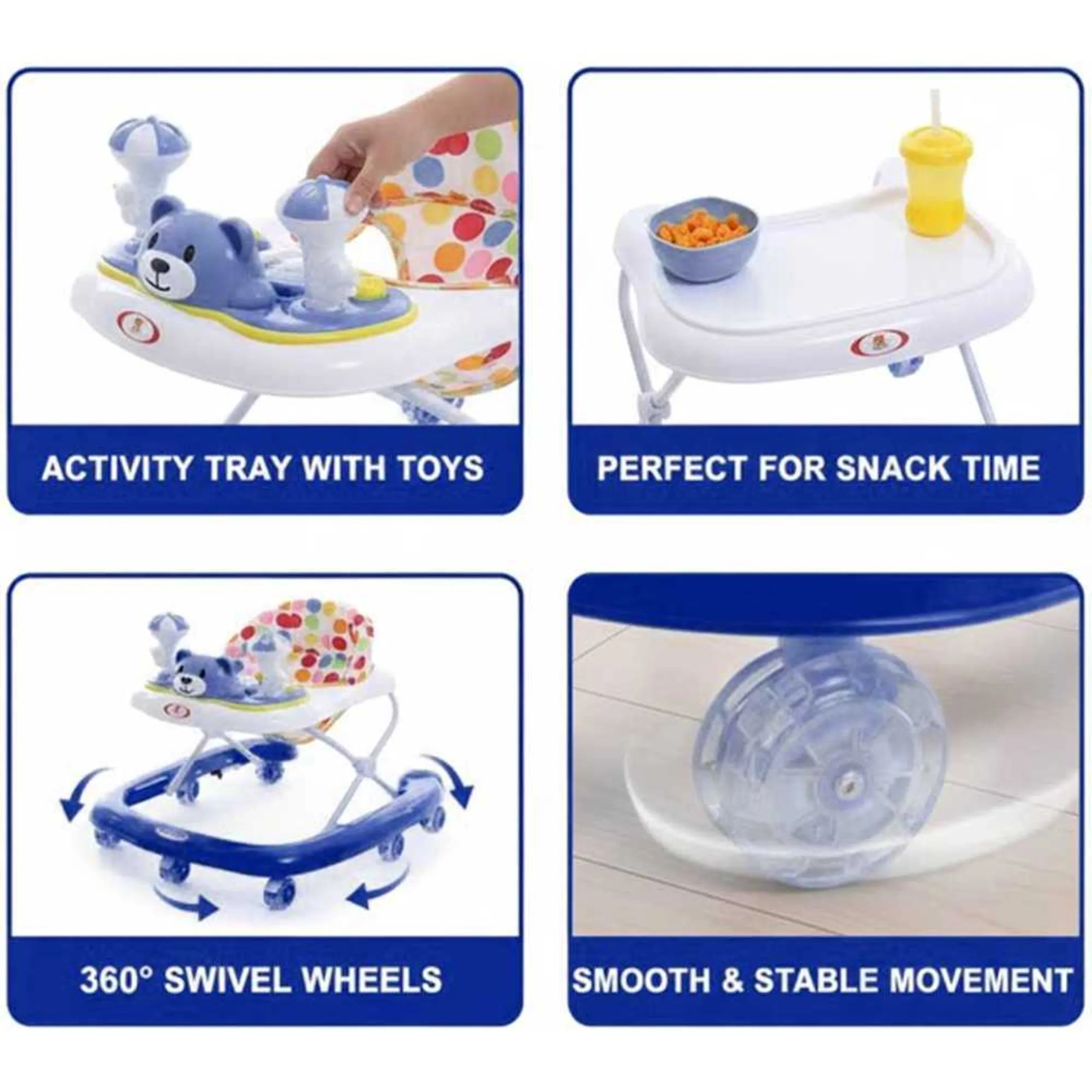 Baby Walker - With Wheels 3 Height Positions