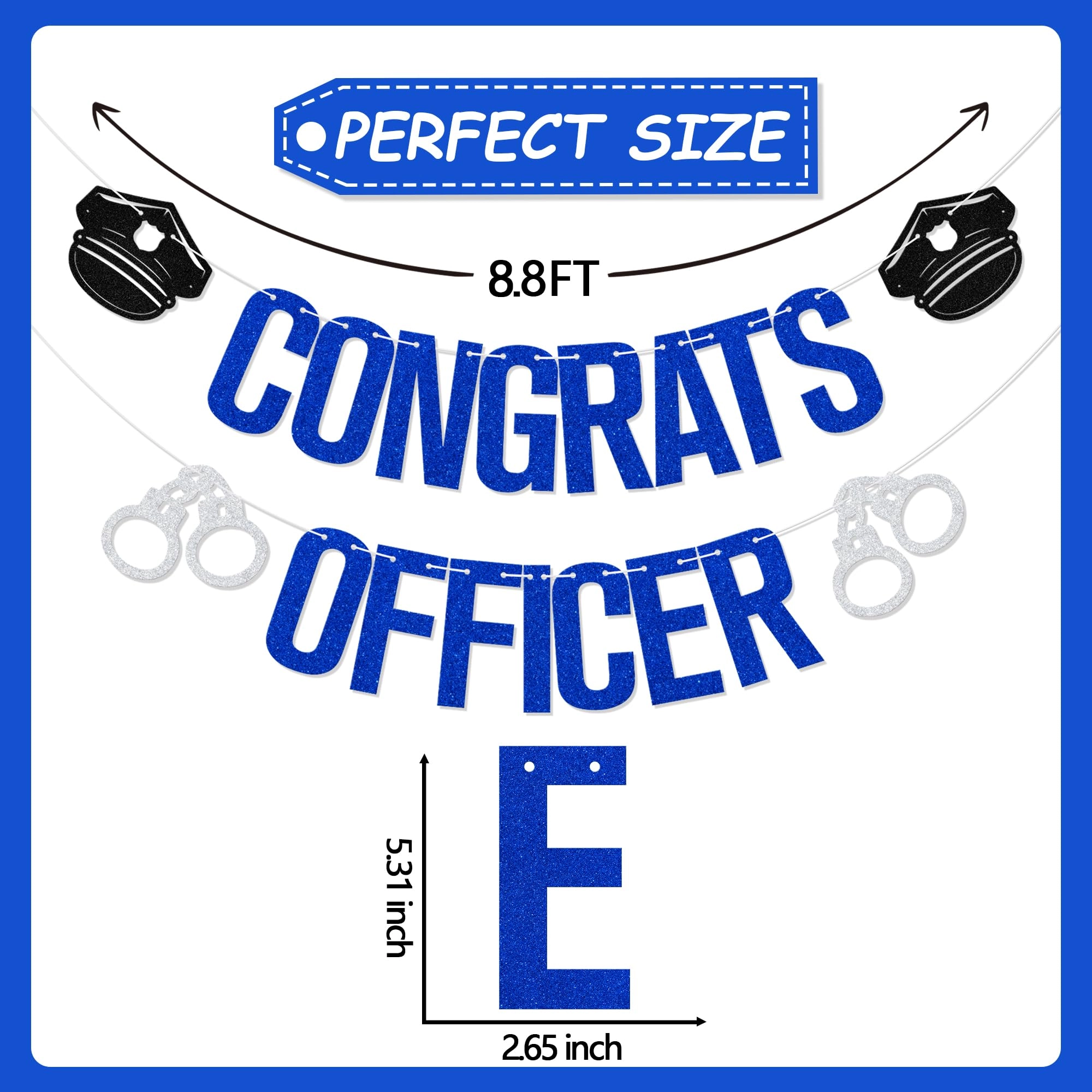 Congrats Officer Banner - 1.0 Count Birthday, Graduation, Retirement