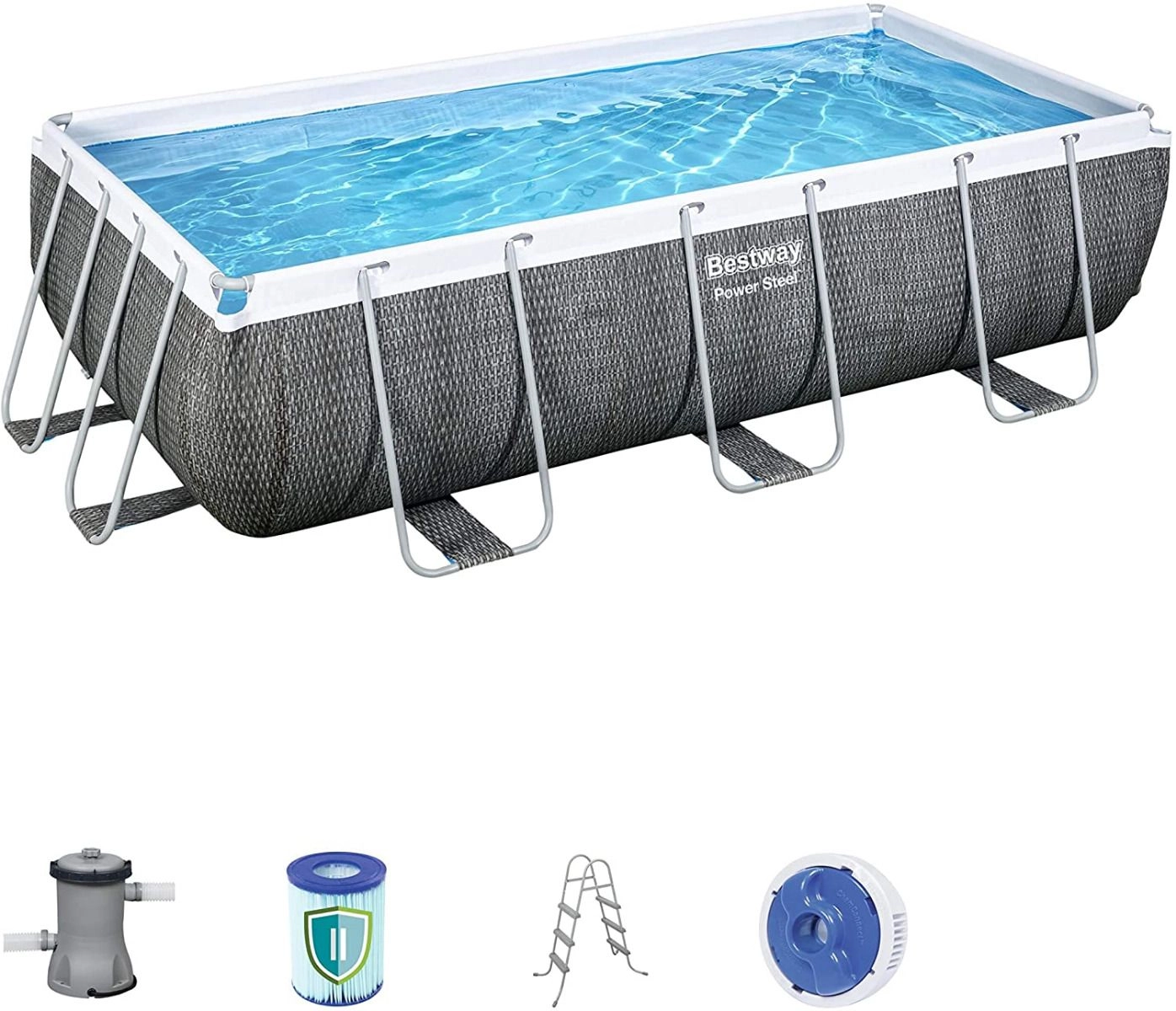 Power Steel Rectangular Pool Set - 6,478L