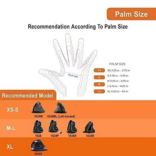 V628ML Left Hand Ergonomic Vertical Mouse - Wireless