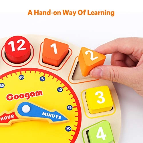Wooden Shape Color Sorting Clock - 3 years and up 12 piece(s)