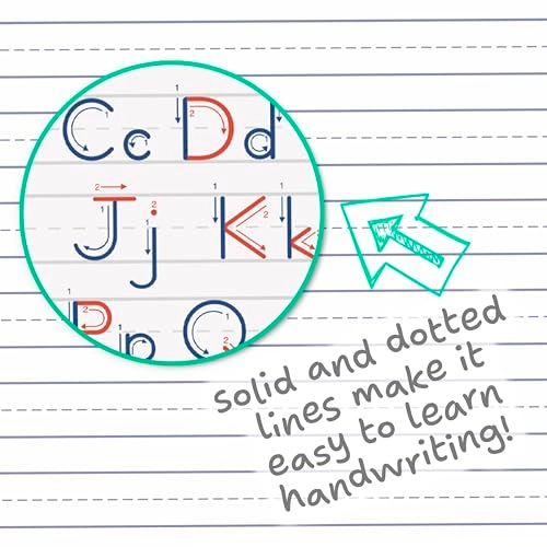 Learn to Letter Writing Tablet - 4 Pack 40 Sheets Dotted