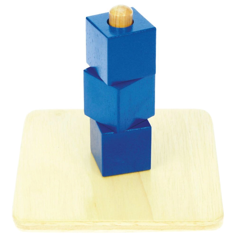 Raymond Cubes On Vertical Dowel - Suitable for 2-4 years 3 cubes