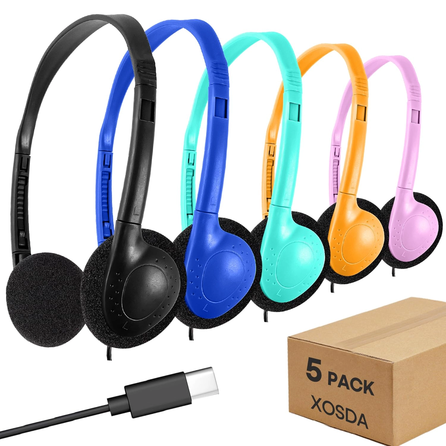 XOSDA LS04 Wired Headphone 5 Pack