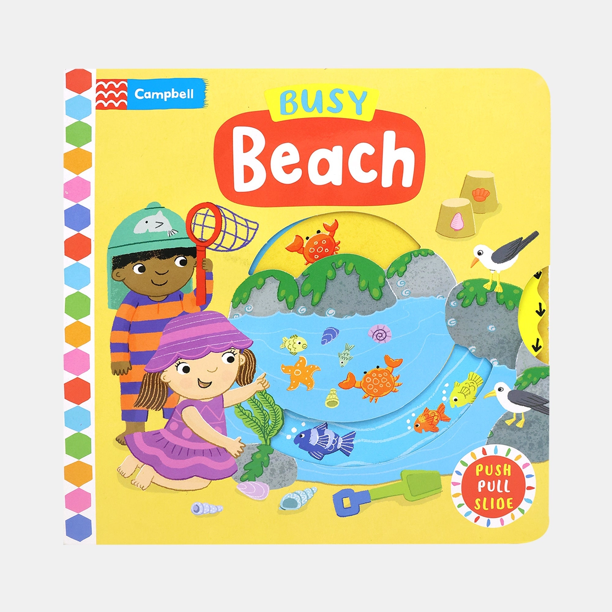 Busy Beach - A Push, Pull, Slide Book