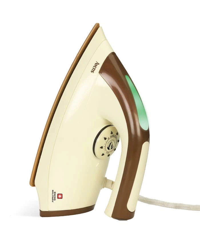 Avens Dry Iron Press - 1100W Non-Stick Cream