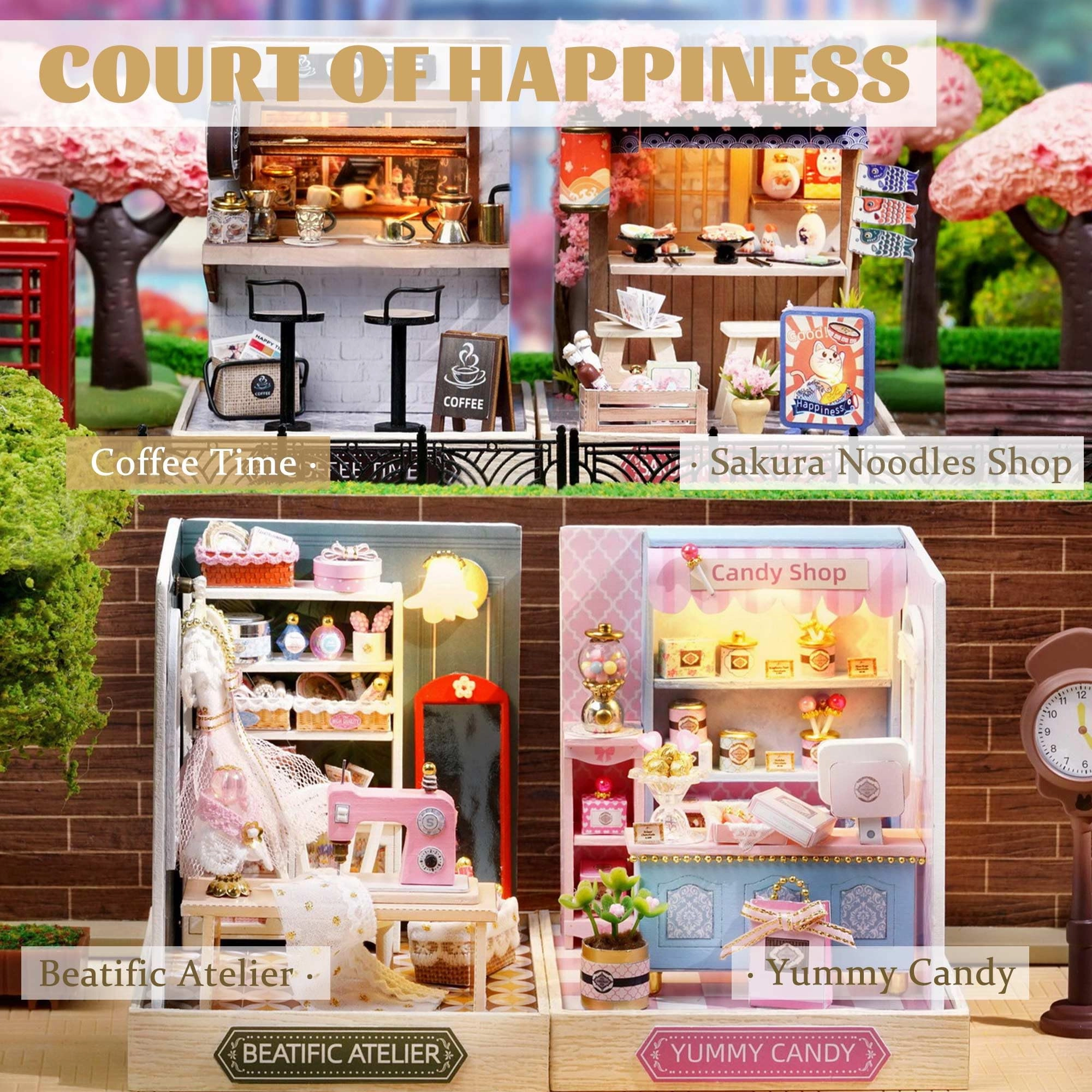 DIY Miniature House Kit - Vintage Coffee Shop