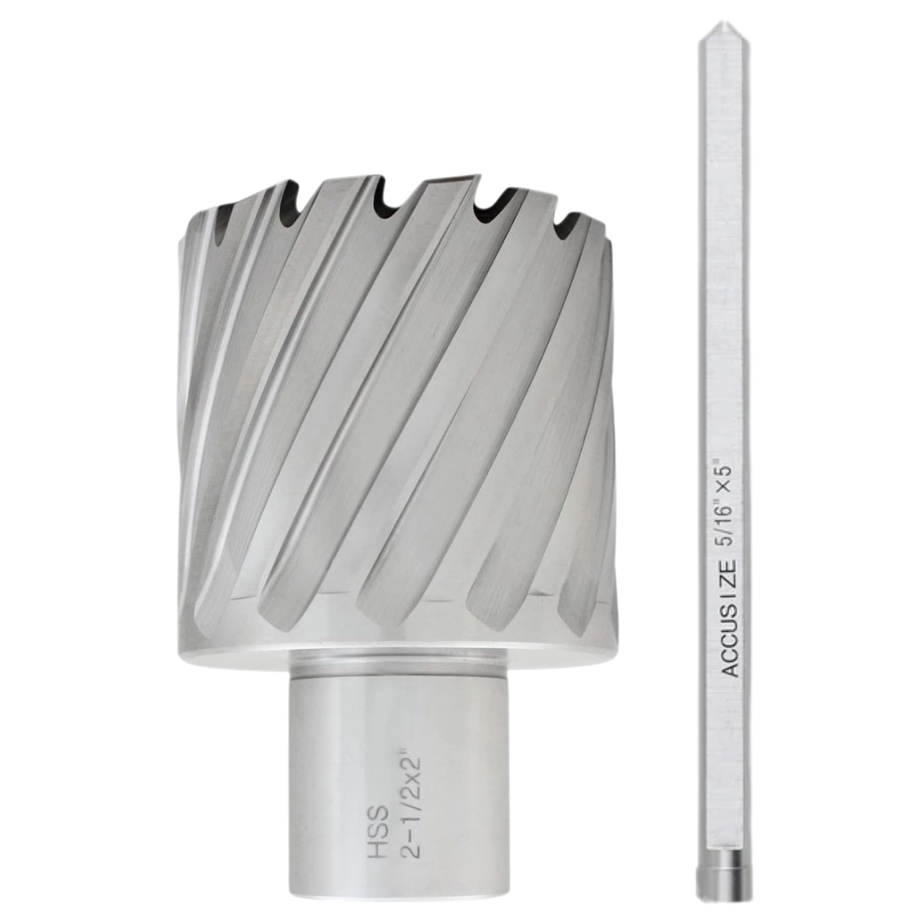 Accusize Co.,Ltd. Annular Cutter - 2-1/2'' 2'' H.S.S. Pilot Pin