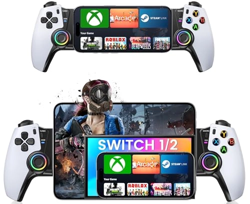 KICKDOT Wireless Phone Controller - iPhone Android iPad Mini Steam Link GeForce Now Xbox Cloud Gaming Roblox