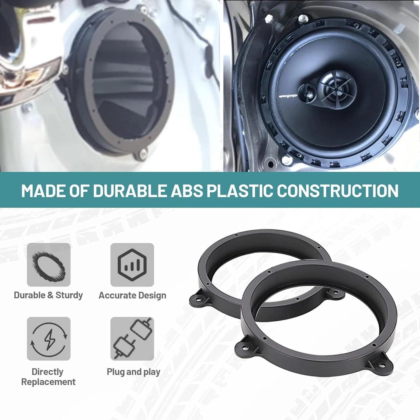 6.5 Inch Speaker Adapter Bracket Kit