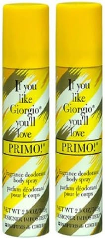 Parfums De Coeur PRIMO BODY SPRAY - 2.5 OZ.EACH Pack