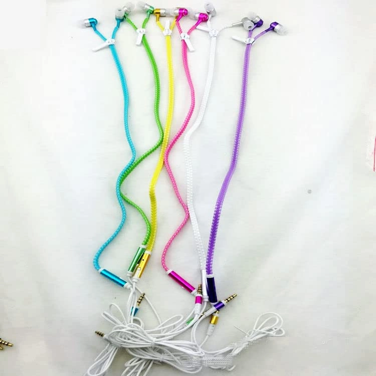 Zipper Earphone for Universal - 3.5mm 1.2m Microphone
