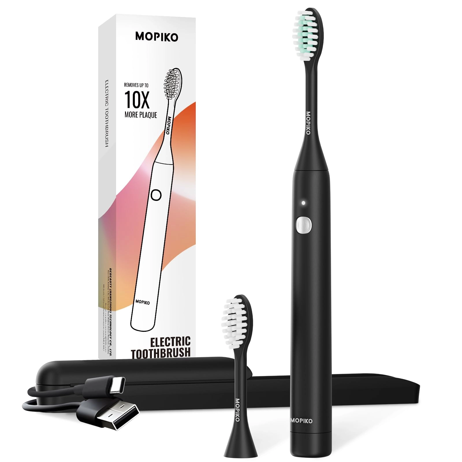 MOPIKO Sonic Electric Toothbrush - Black USB