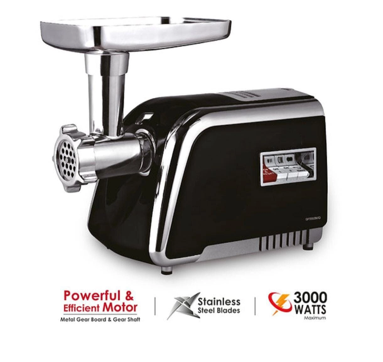 Gulf Store Powerful Meat Grinder - Stainless Steel Blades 4 Cutting Plates 5MM 7MM