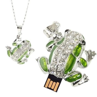 Frog Shaped Diamond Necklace Style USB Flash Disk - USB 2.0 32GB