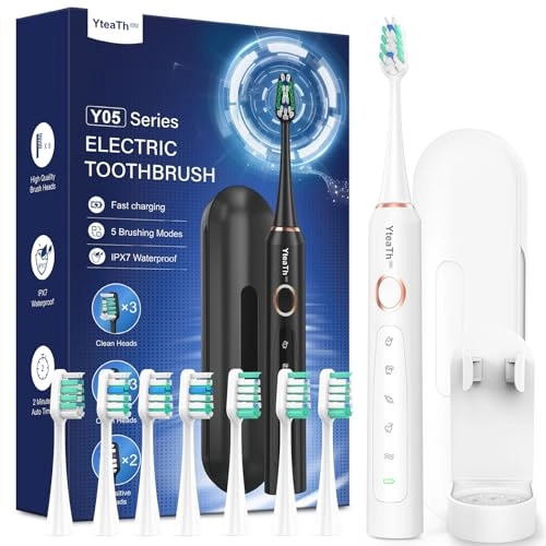 Y05U - 8 Toothbrush Heads 90 Days Battery Life 5 Brushing Modes