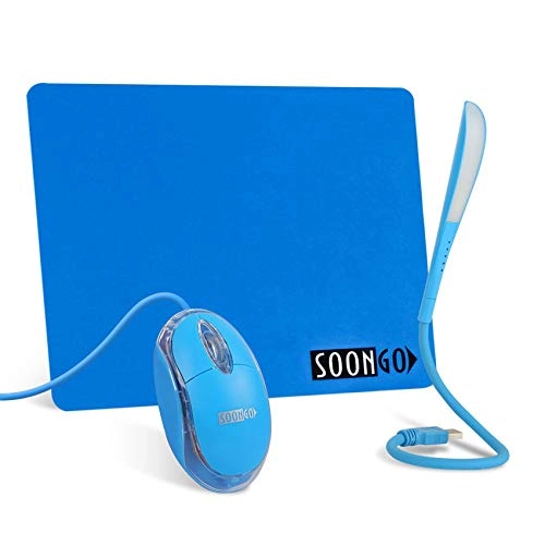 Mini Mouse Pad + Kids Mouse + USB LED Light