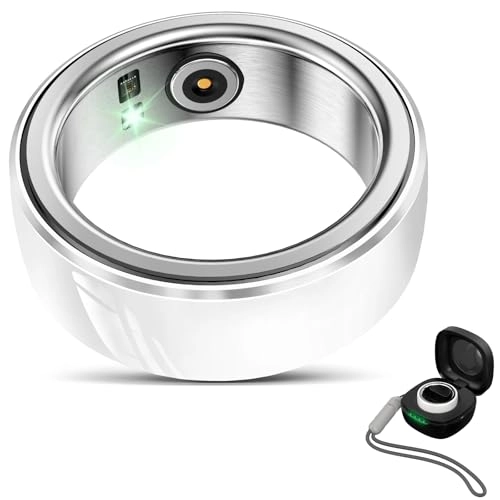 Smart Ring Health Tracker - IPX8 Waterproof Heart Rate Blood Oxygen 7 Days Battery Life