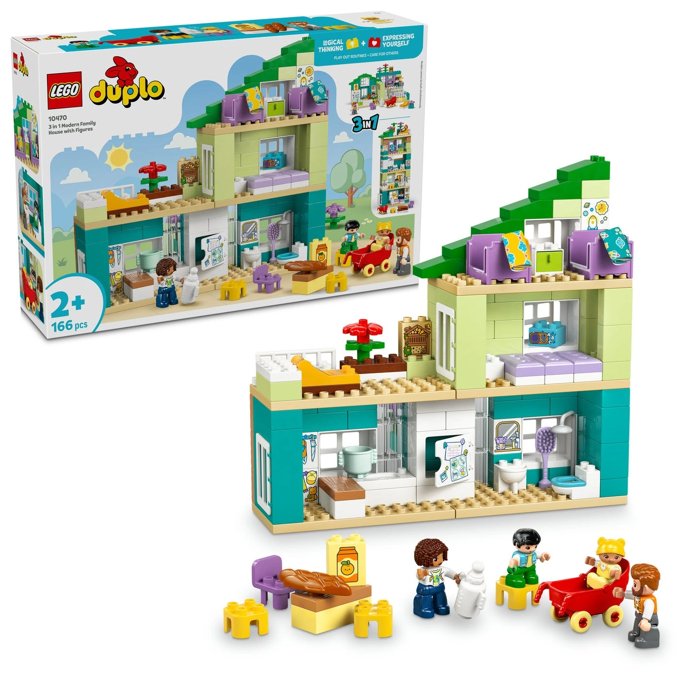 DUPLO Town 3 in 1 Modern Family House (10470) - with Figures