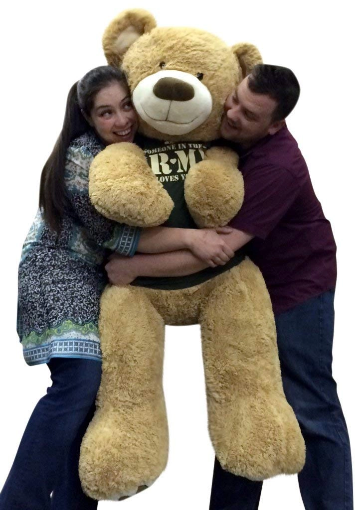 Army Bear Teddy Bear - Jumbo Brown