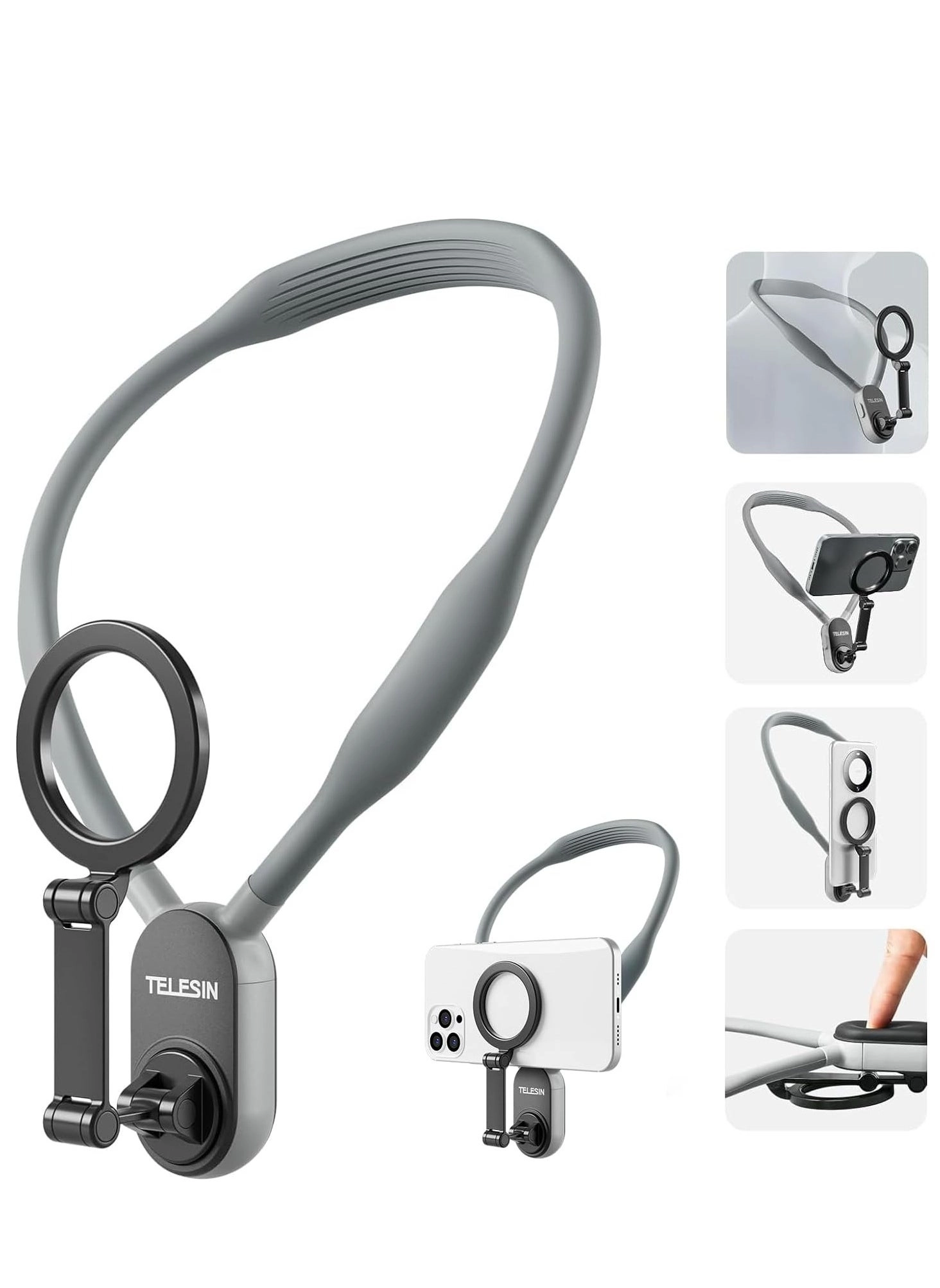 TELESIN Mobile Phone Magnetic Neck POV Mount