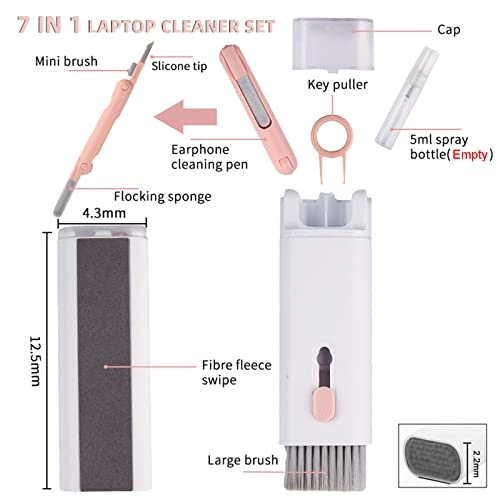 7 in 1 Computer Keyboard Cleaning Brush Set - Bluetooth
