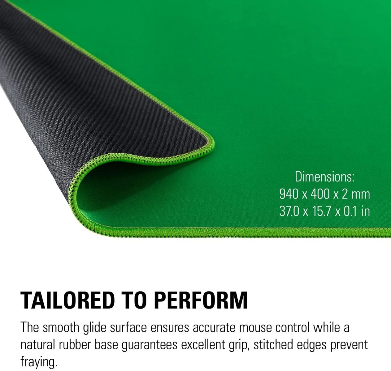 Green Screen Polyester Gaming Mouse Pad - 94x40 cm