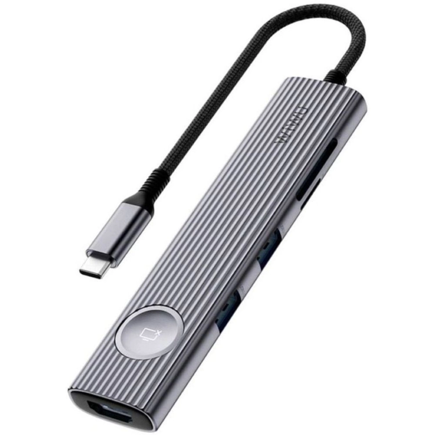 WIWU 8-in-1 USB-C Hub - Space Grey Card reader