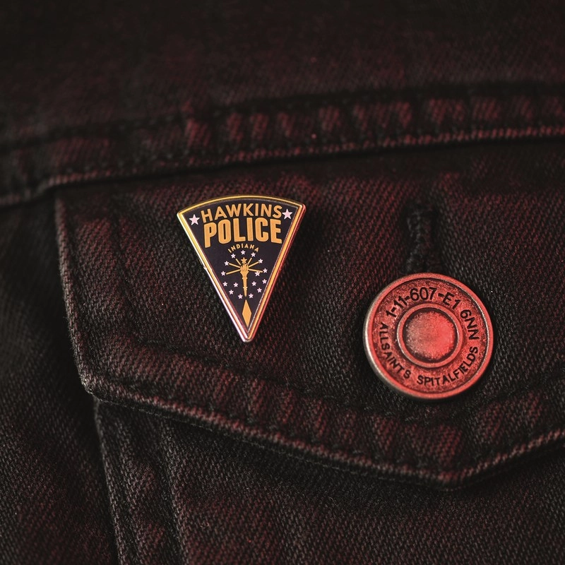 Stranger Things Hawkins Police Enamel Pin Badge