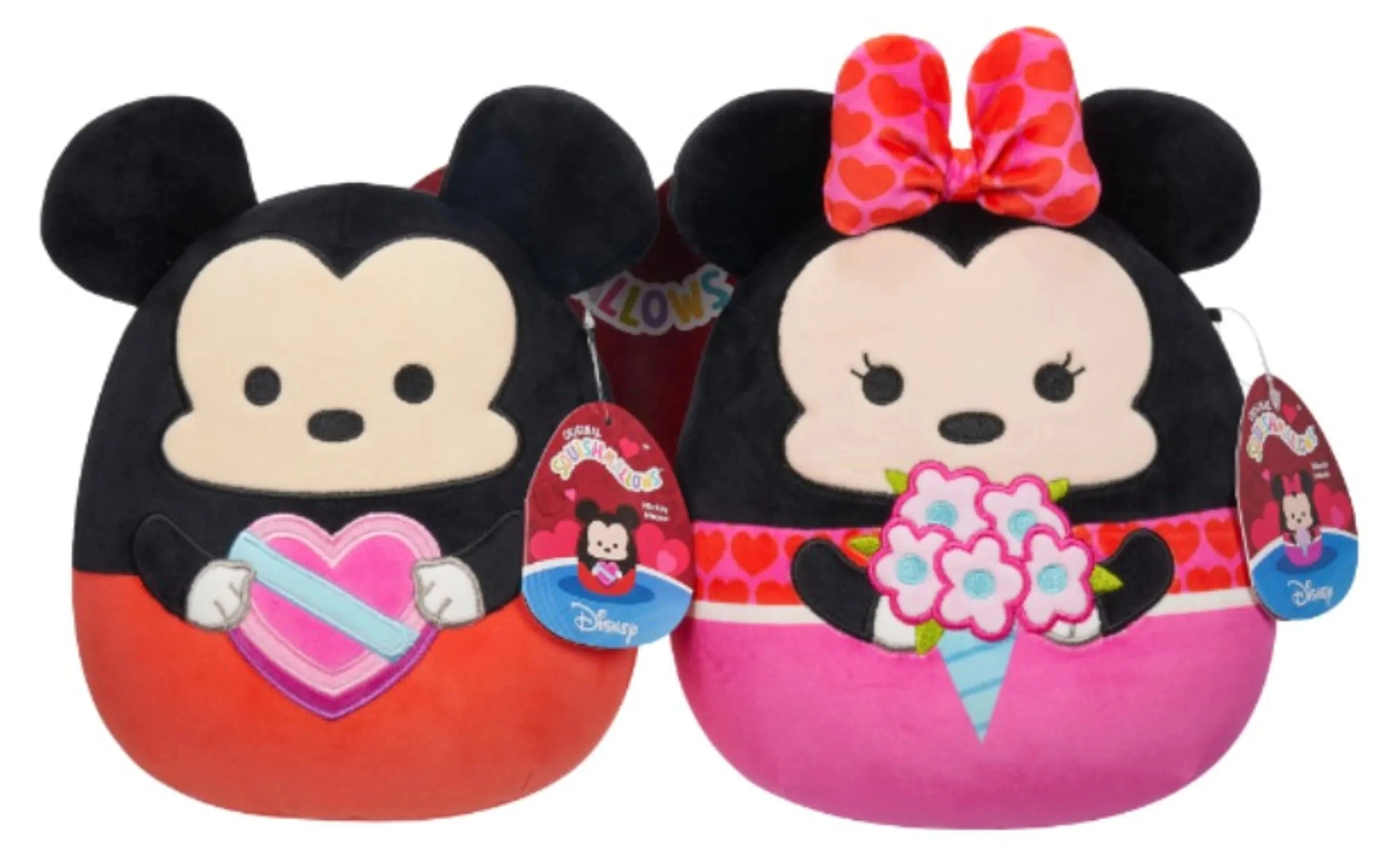 Squishmallows Mickey and Minnie Disney Valentine Pair 30 cm Plush