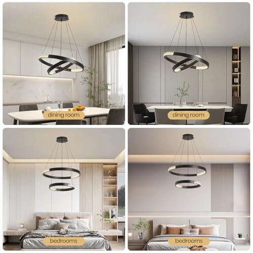 Double Ring Chandelier - Dimmable