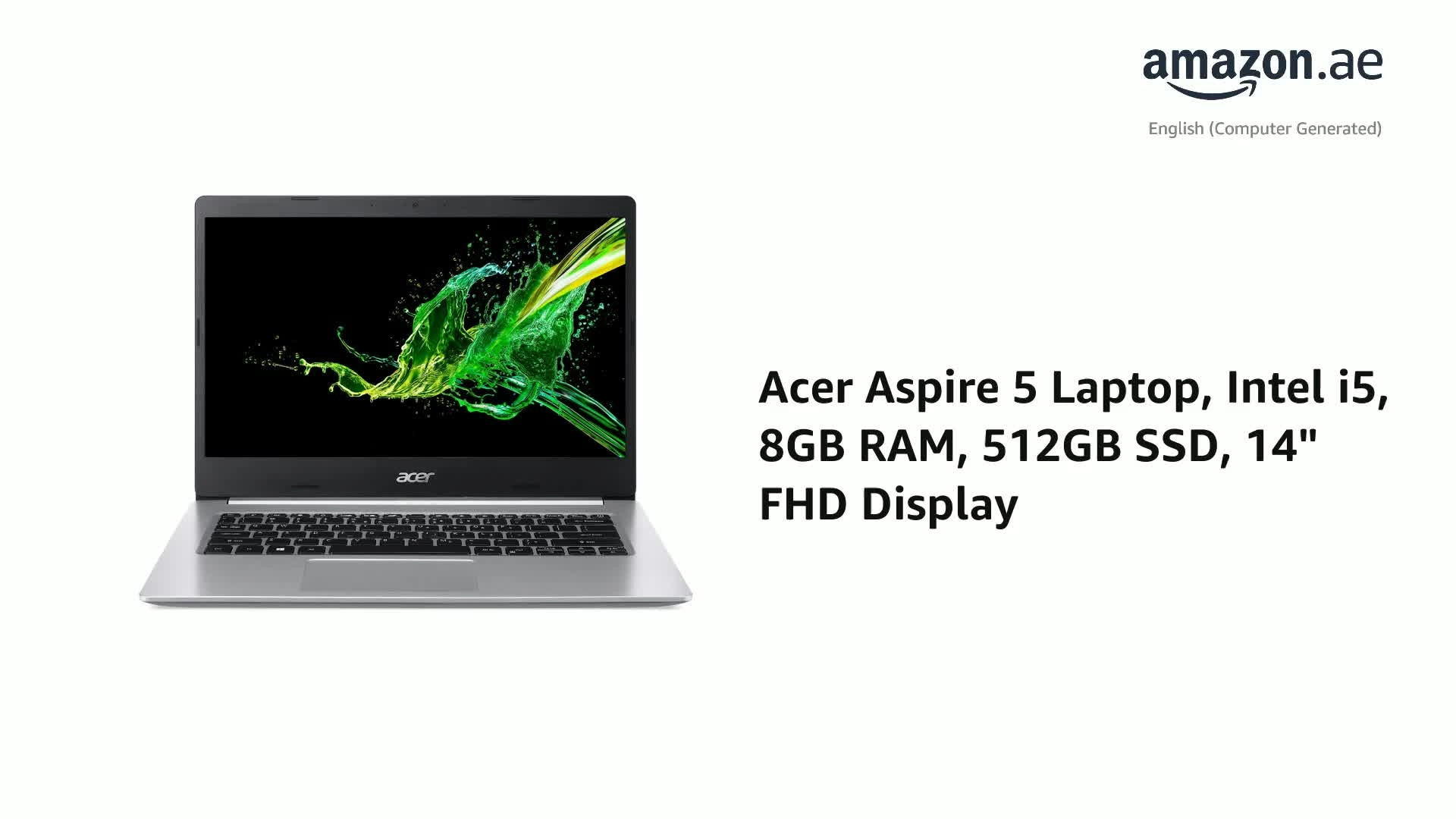 Aspire 5 NX.HUPEM.00A - 14'' Core i5-1035G1 8GB DDR4 512GB SSD