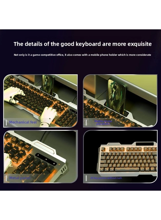 Real Mechanical Feel Keyboard + E-sports 6d Mouse