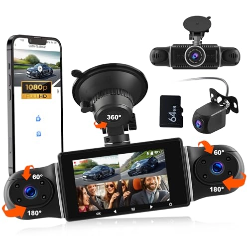 4-Channel Dash Cam - 1080P 30FPS