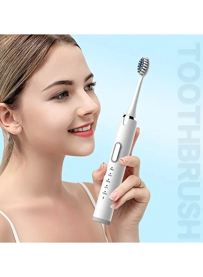 Goolsky 28000 VPM Electric Toothbrush - 6-Speed Rechargeable USB 4/8 Replaceable Brush Heads