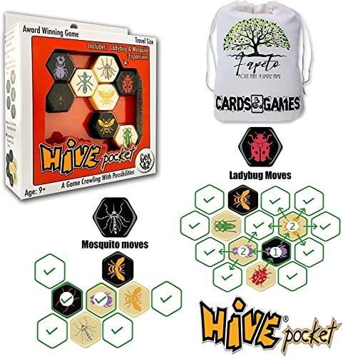 Hive of Insects - Pocket Version + Hive of Insects: Pillbug - Pocket Version Expansion + Drawstring Bag - Random Color