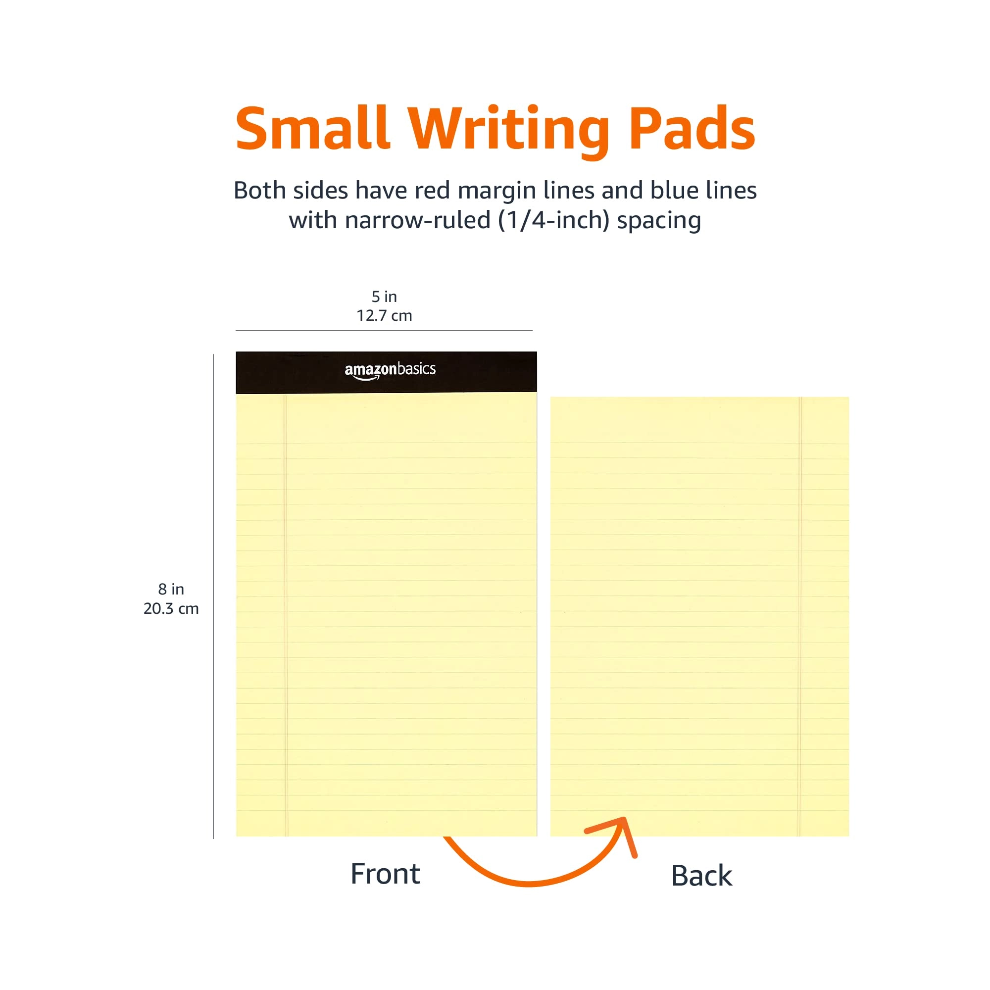 Writing Note Pad 5 x 8-inch - Lined 50 Sheets