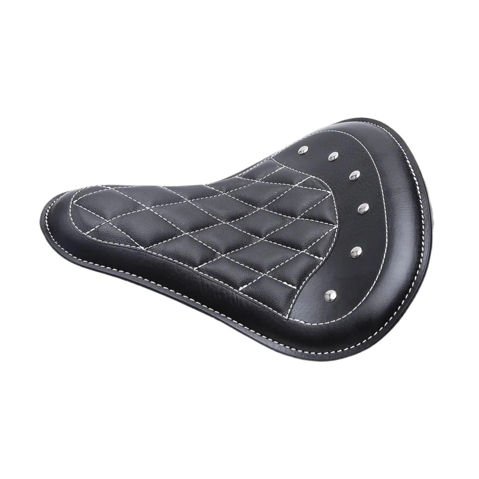 Generic motorcycle seat cover - 3" Spring Bracket Black Synthetic Leather