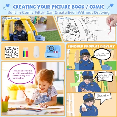 Instant Print Camera - 2.4 Inch 32GB 1080P