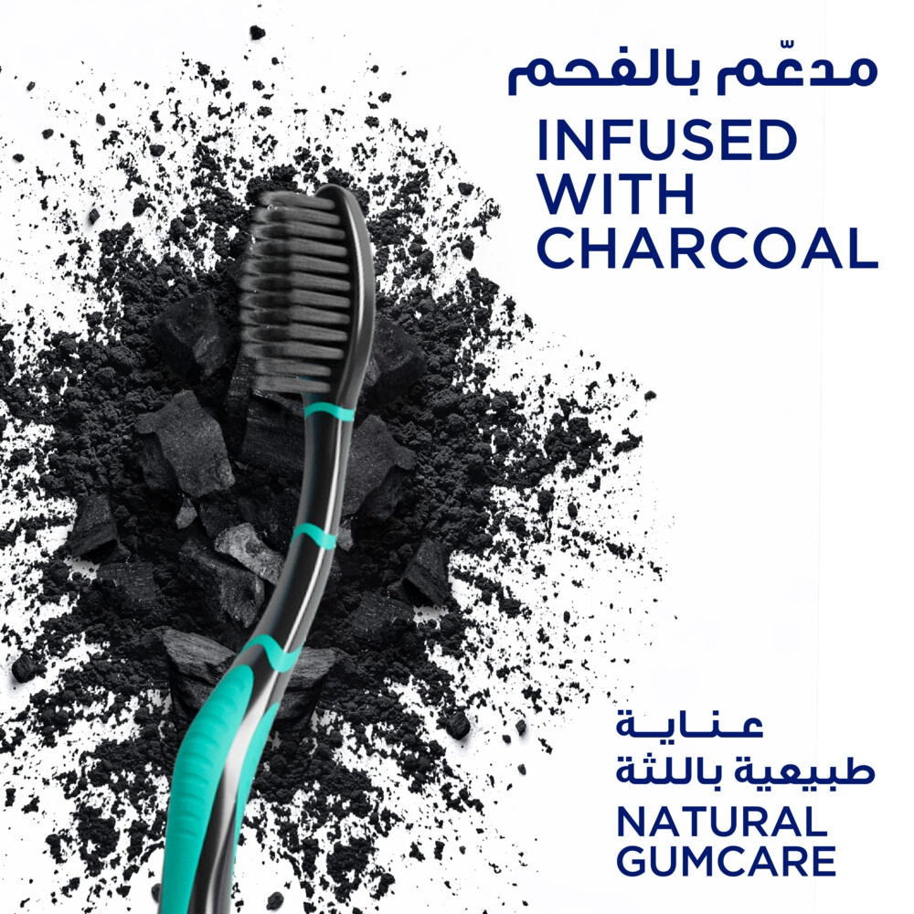 Silver Charcoal - Soft Bristle Multicolour 2-Piece Pack