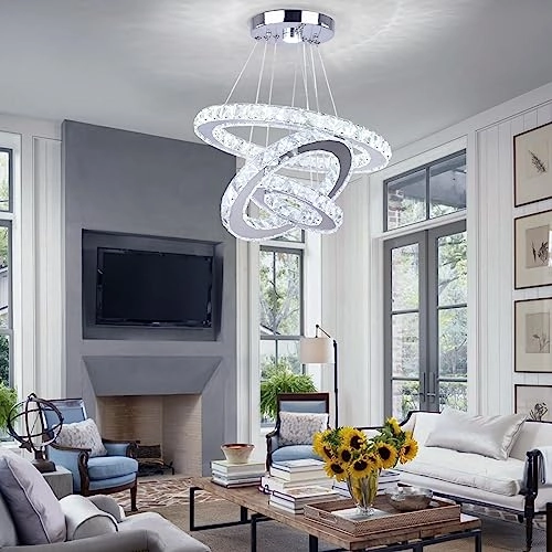 LED Chandeliers 3 rings - 3 colors(cool white/warm white/pure white) Non-dimmable