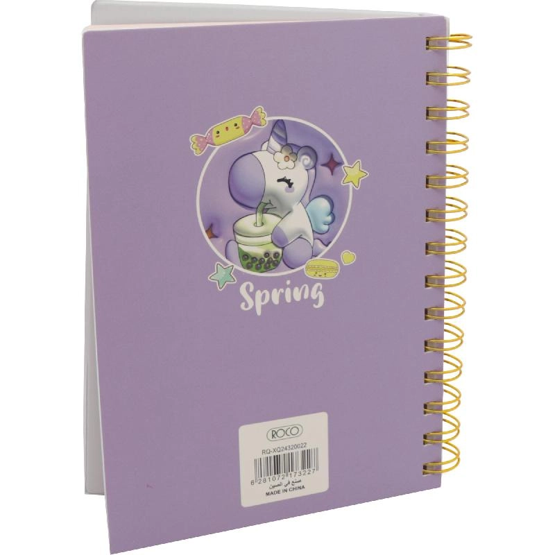 Notebook 19 X 26 cm Spiral - Grid 100 Sheets