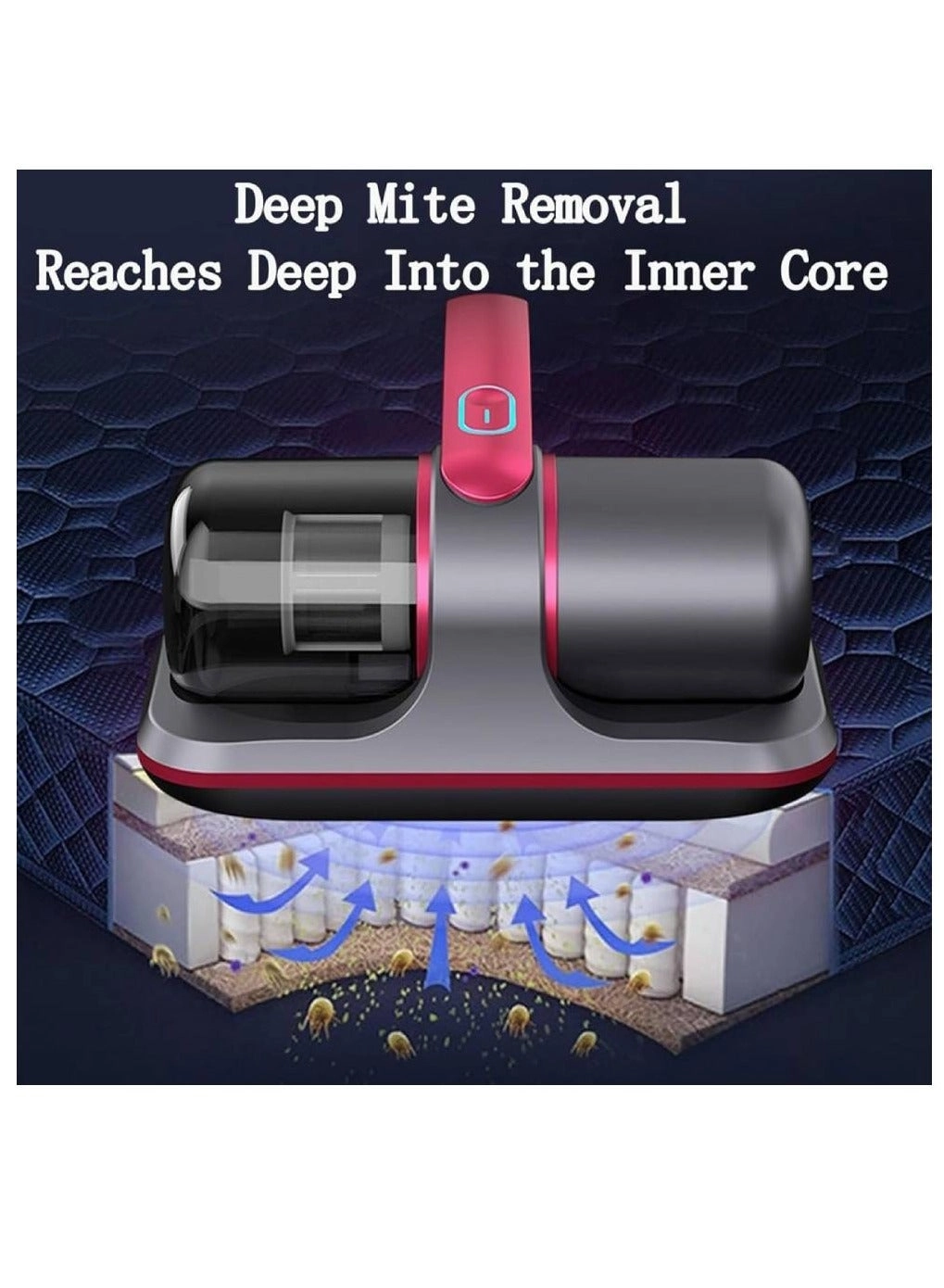 Mattress Vacuum Cleaner - Handheld UV Light HEPA Filter