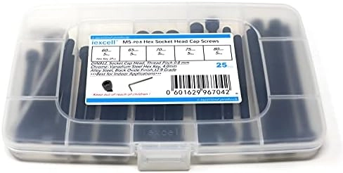 Iexcell Hex Socket Head Cap Screws - 60mm 65mm 70mm 75mm 80mm 5 mm