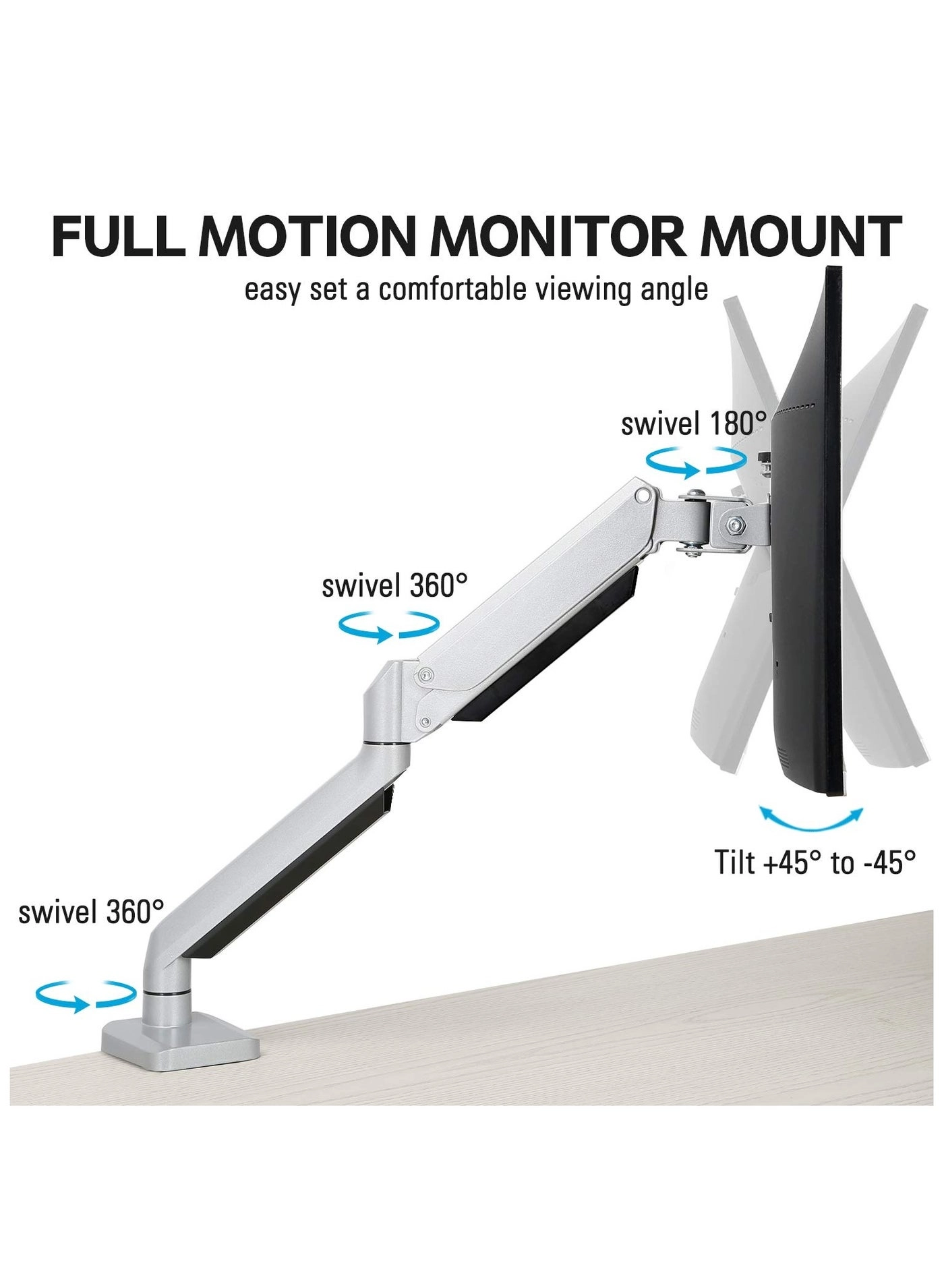 Single Monitor Desk Mount - 1 32 Inch